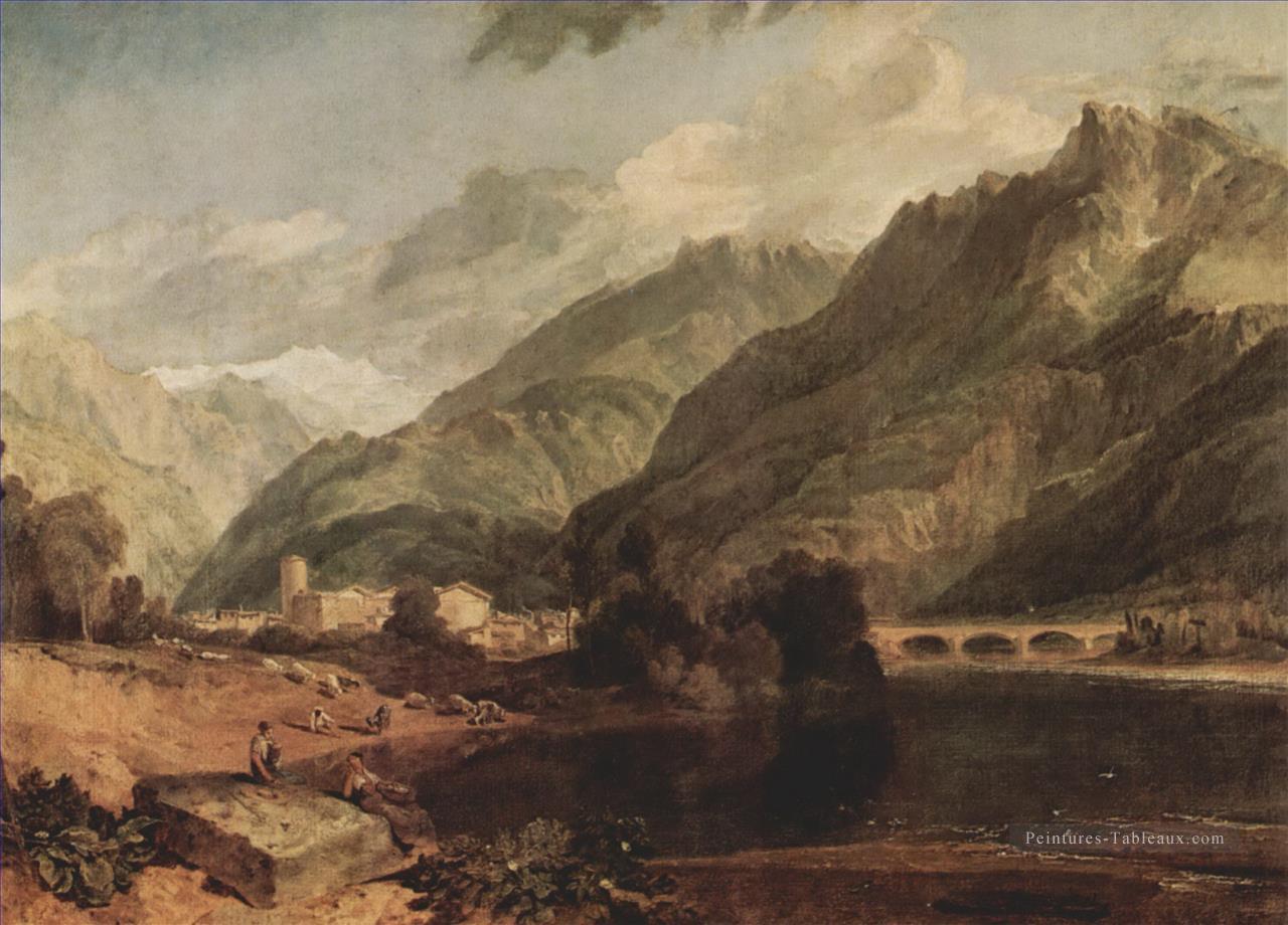 Bonneville Savoie avec Mont Blanc Turner Montagne Peintures à l'huile